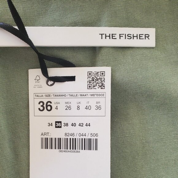 Zara Woman's  NWT The Fisher Khaki Jeans 100% Cotton Mid Rise Size US 4 - Picture 5 of 11